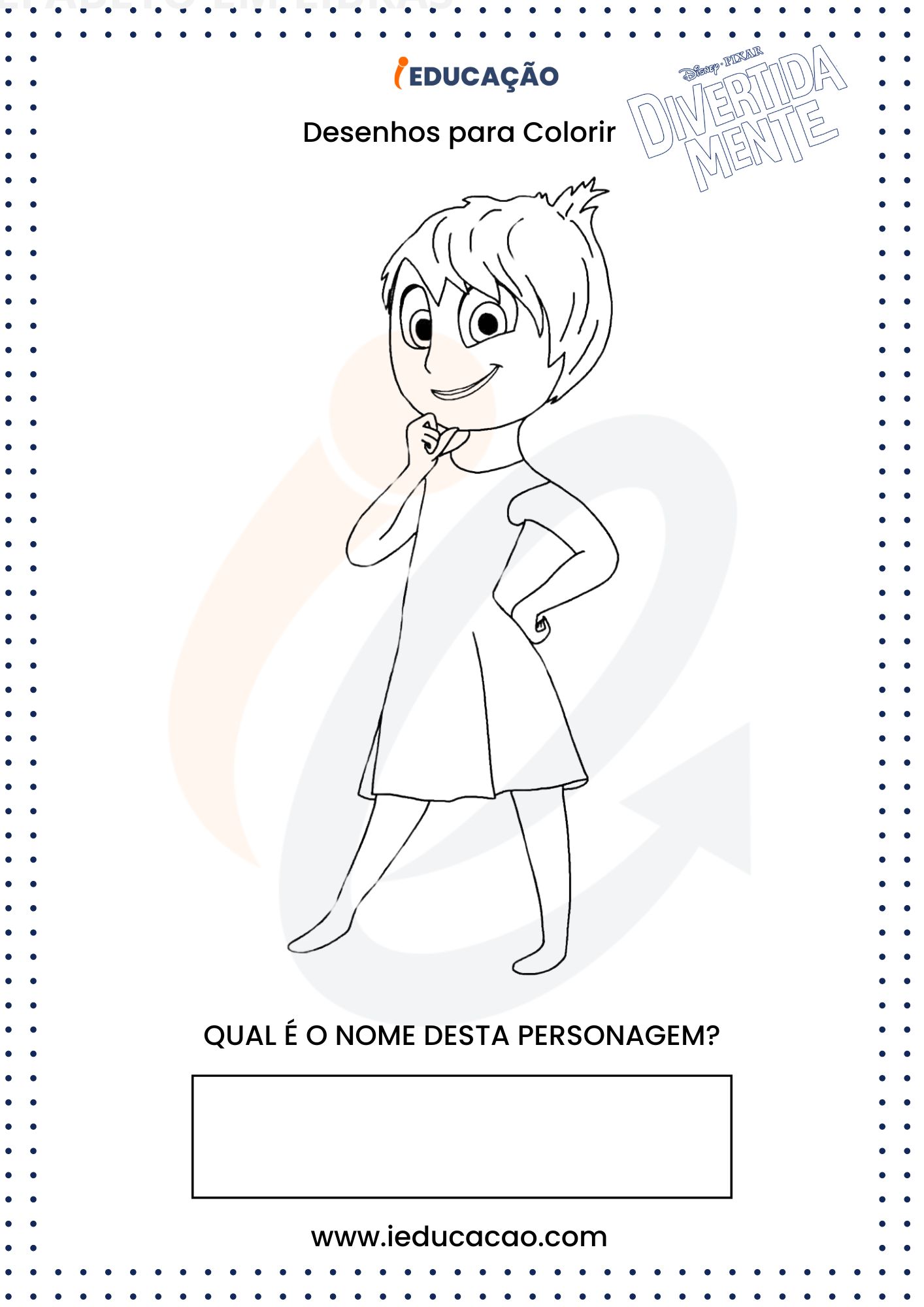 Desenhos Para Colorir Divertida Mente - Alegria para colorir divertidamente 2.