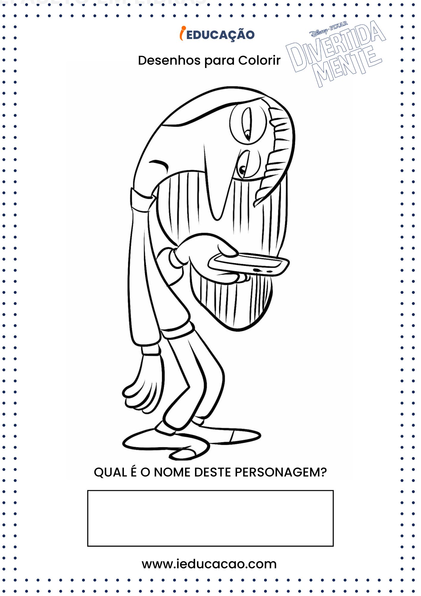 Desenhos Para Colorir Divertida Mente - Tédio para colorir divertidamente 2.