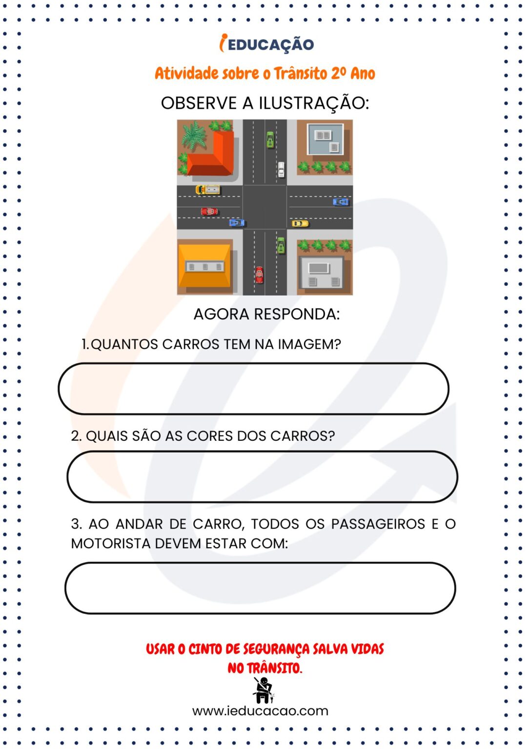 Projeto Dia do Trânsito com Atividades e Lembrancinhas
