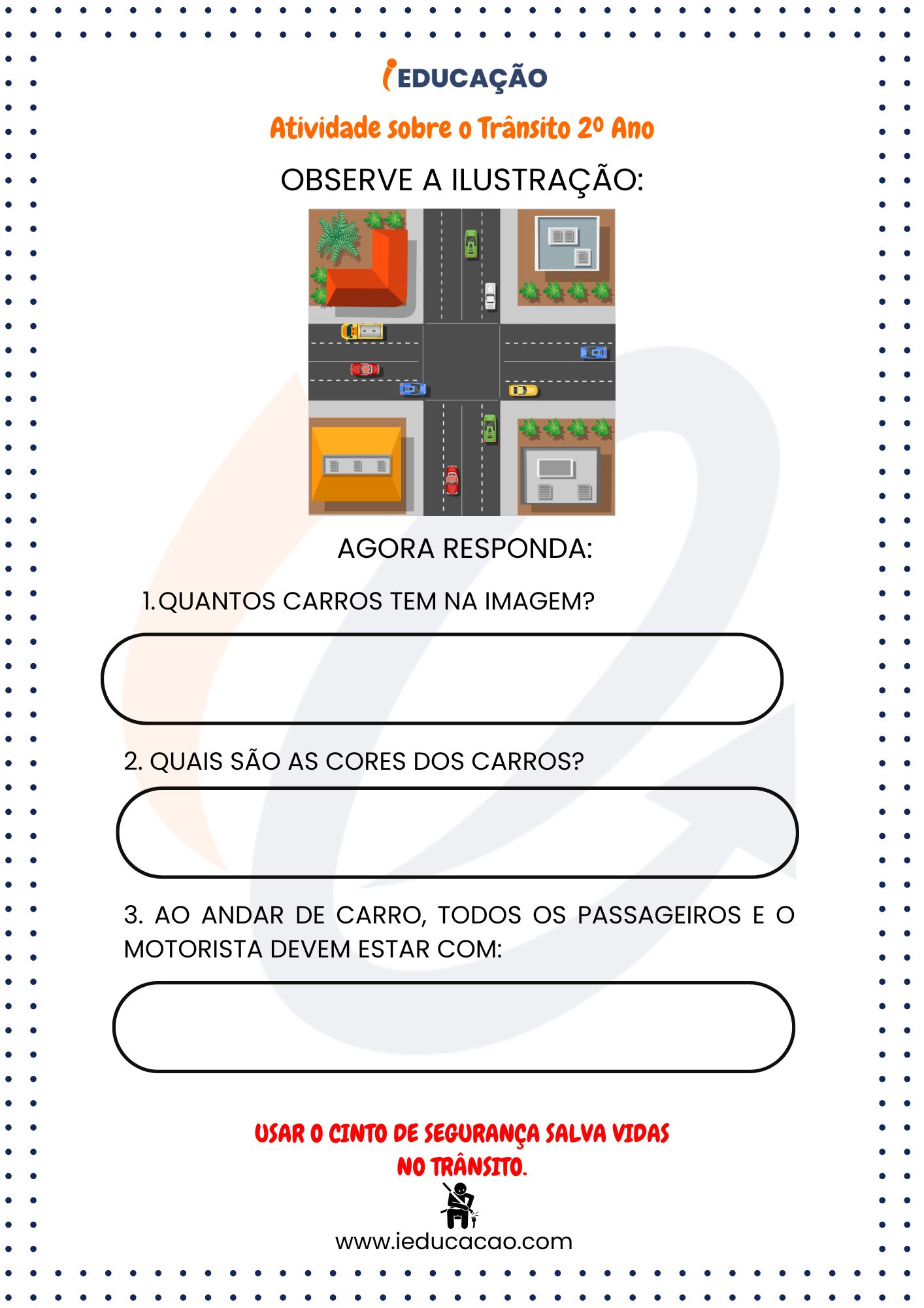 Dia do Trânsito- Atividade Sobre o Trânsito 2º Ano_