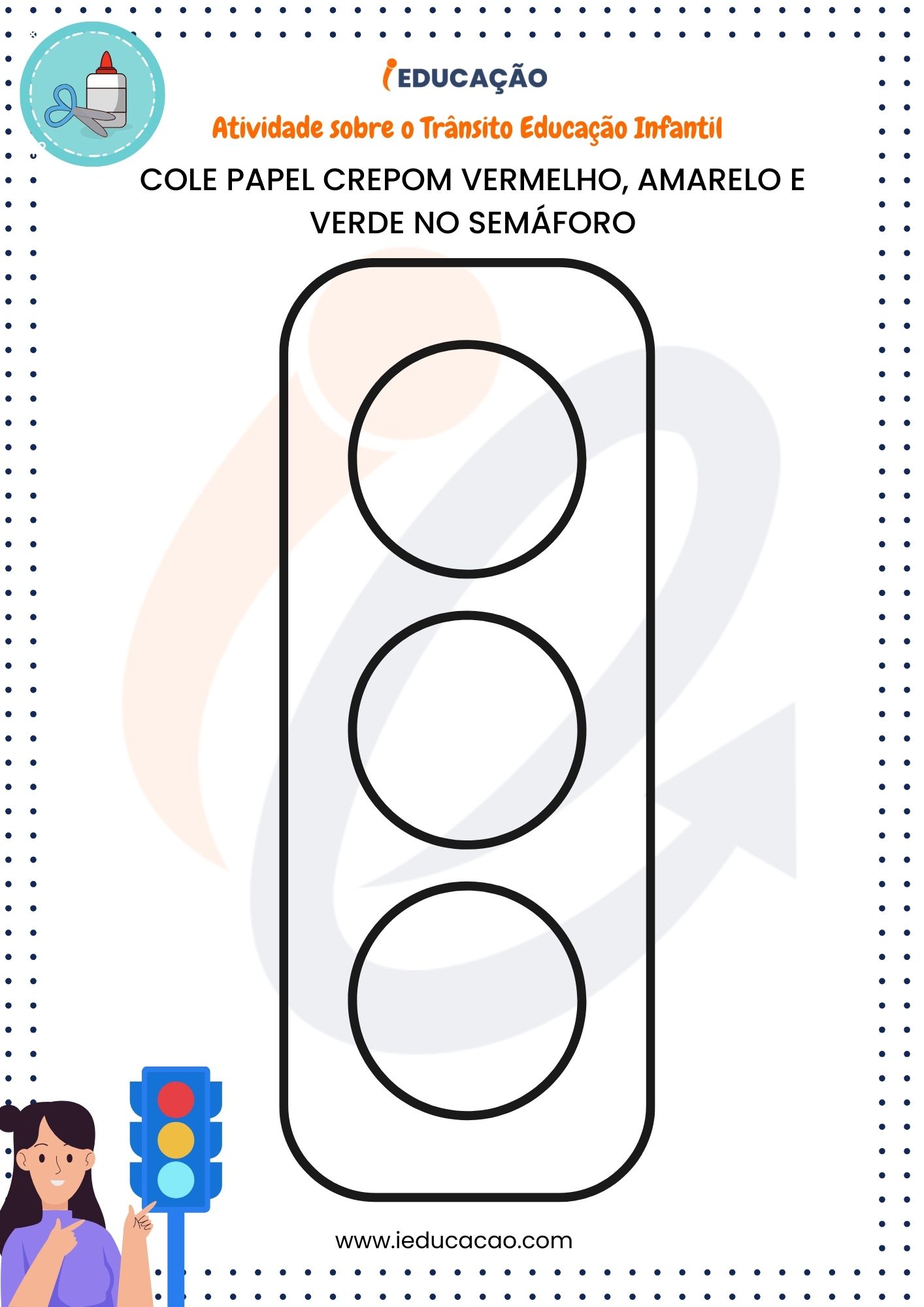 Dia do Trânsito- Atividade Sobre o Trânsito- Atividade de Colagem