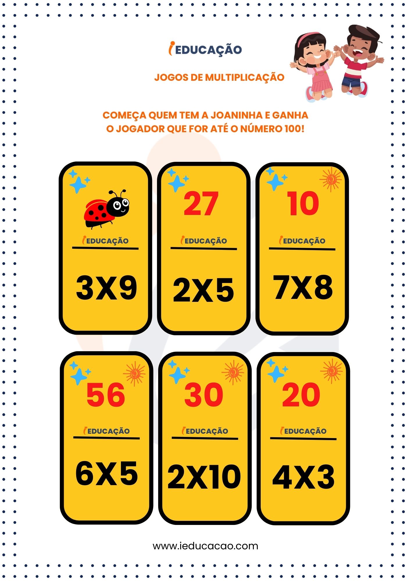 Jogos de Multiplicação - Dominó da Multiplicação 