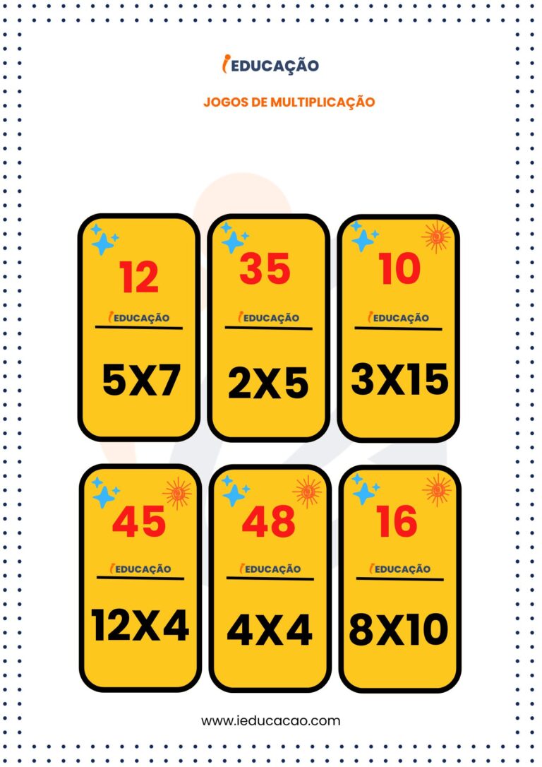 Jogos de Multiplicação para Imprimir de Acordo com a BNCC