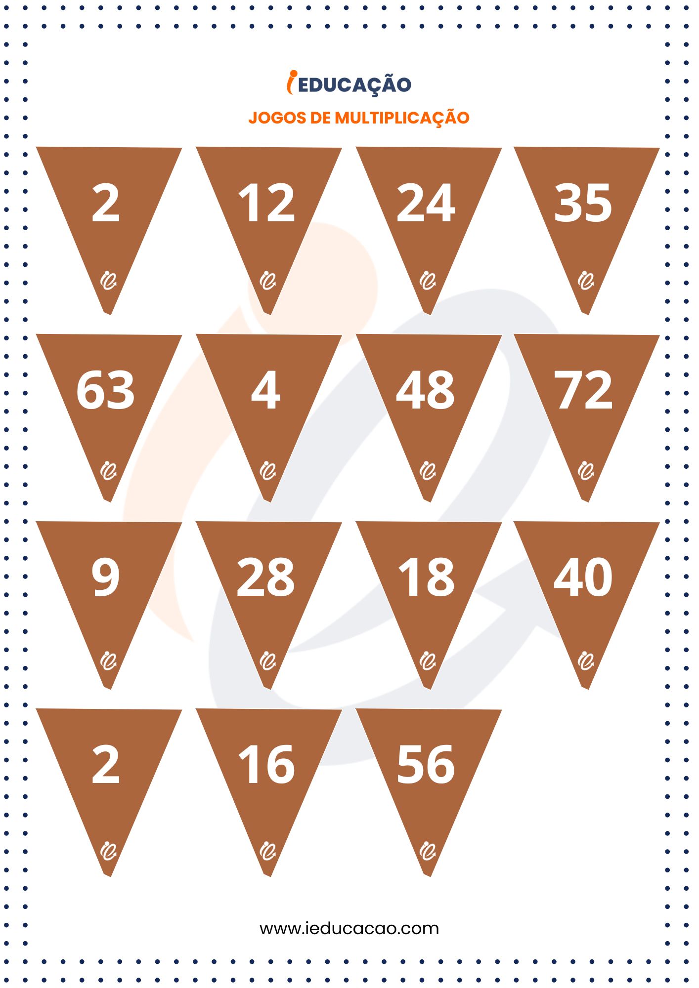 Jogos de Multiplicação Lúdico para Imprimir