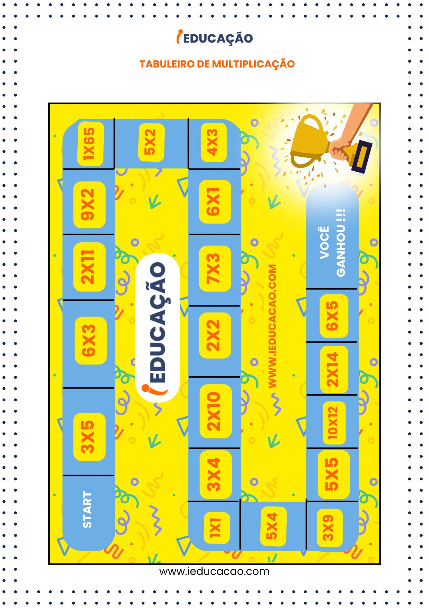 Jogos de Multiplicação - Tabuleiro da Multiplicação.