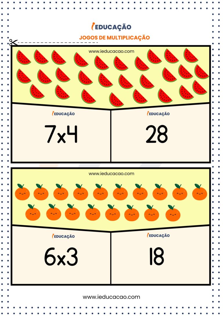 Jogos de Multiplicação para Imprimir de Acordo com a BNCC