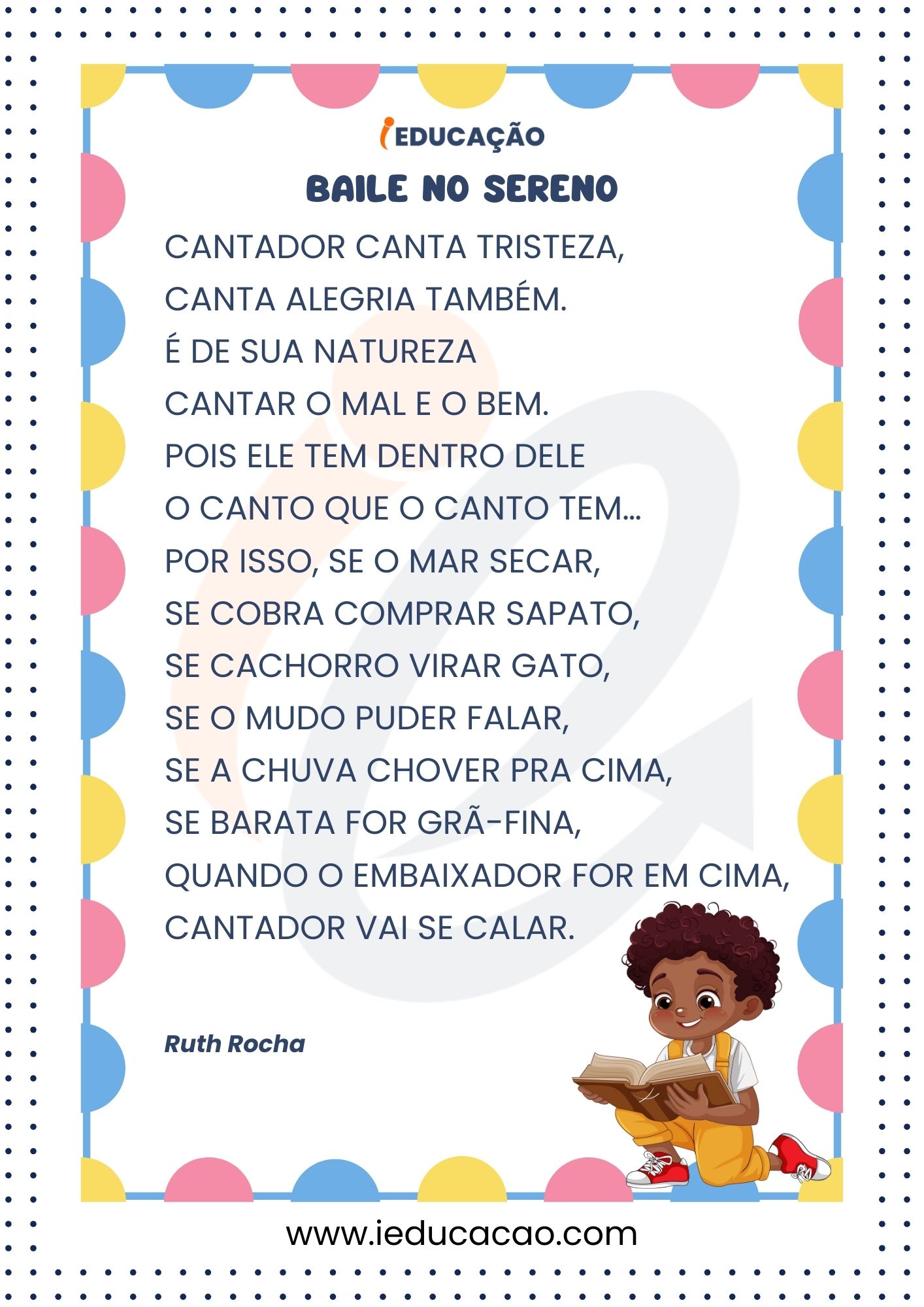 Poesia Infantil- Ruth Rocha Poemas Curtos Infantil