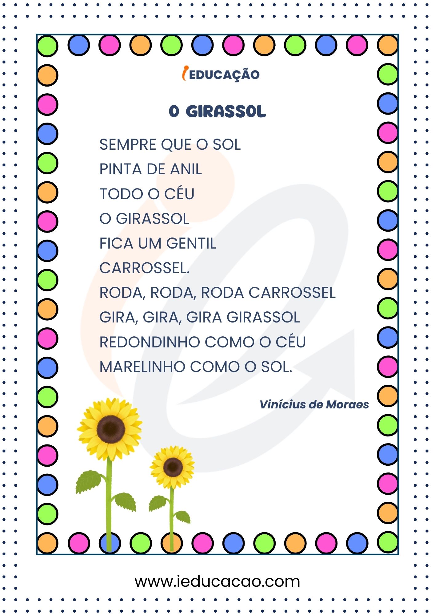 Poesia Infantil com Rimas para Imprimir