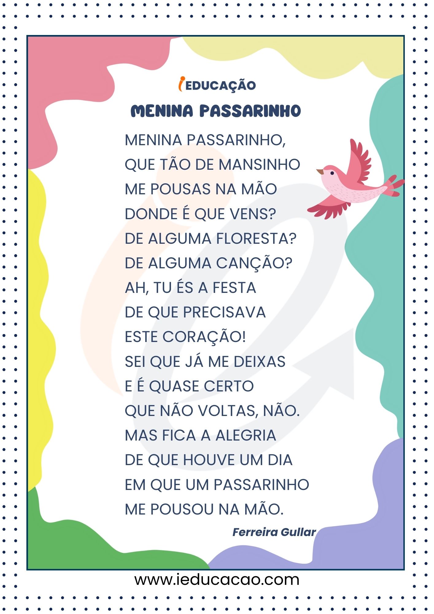 Poesia Infantil com Rimas para Imprimir