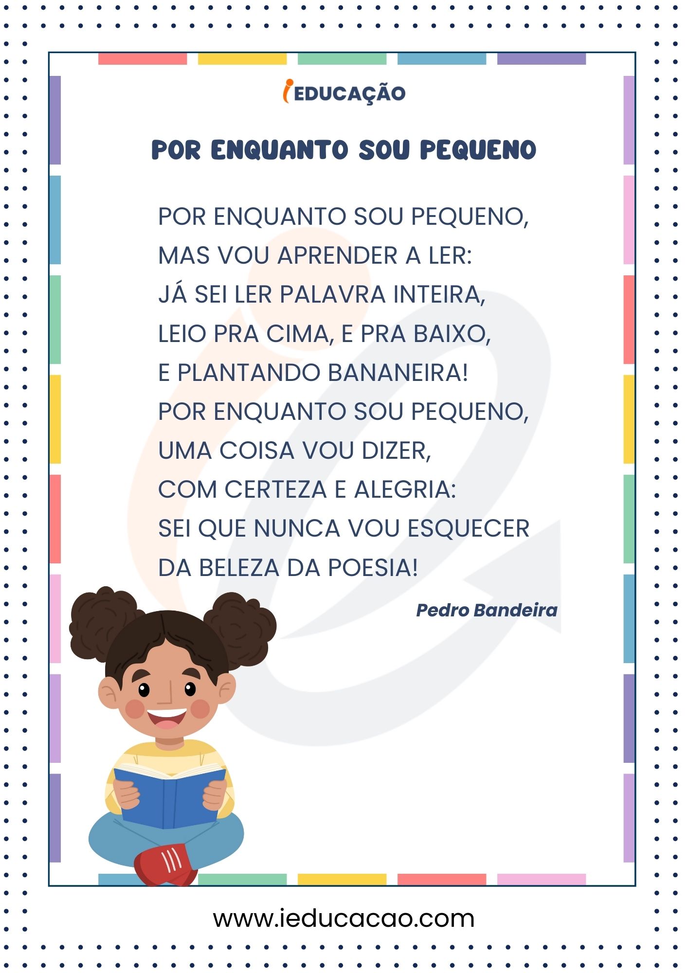 Poesia Infantil de Pedro Bandeira para Imprimir