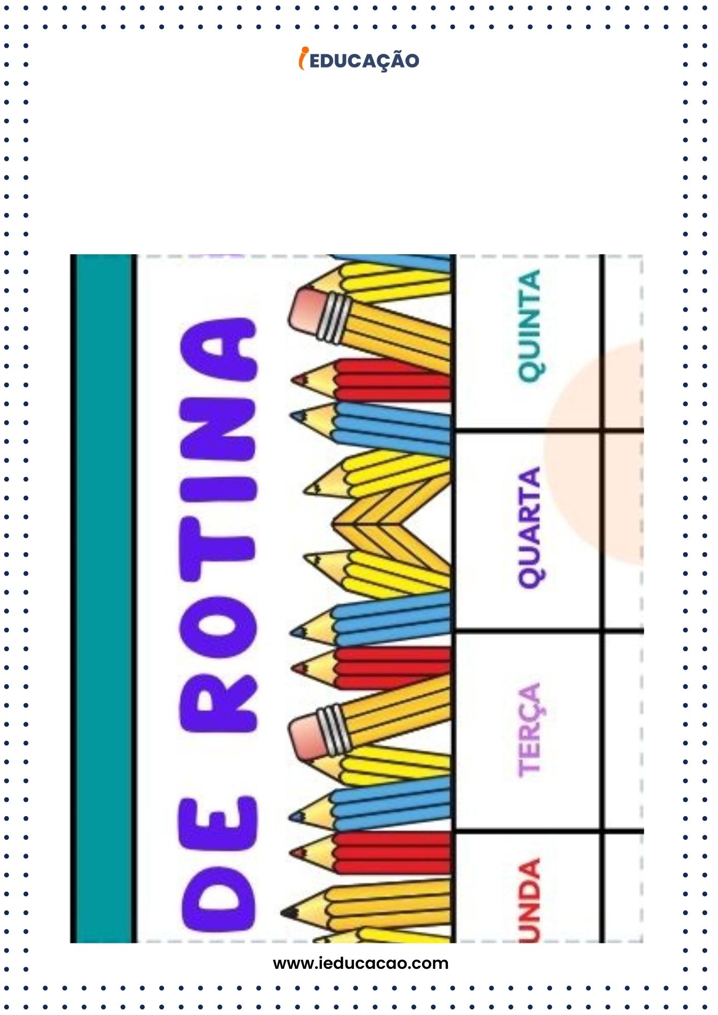 Quadro de Rotina Infantil- Página 2