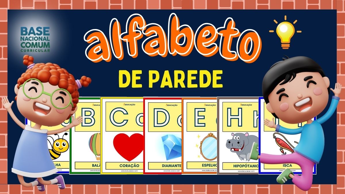 Alfabeto de Parede para Imprimir e Alfabetizar