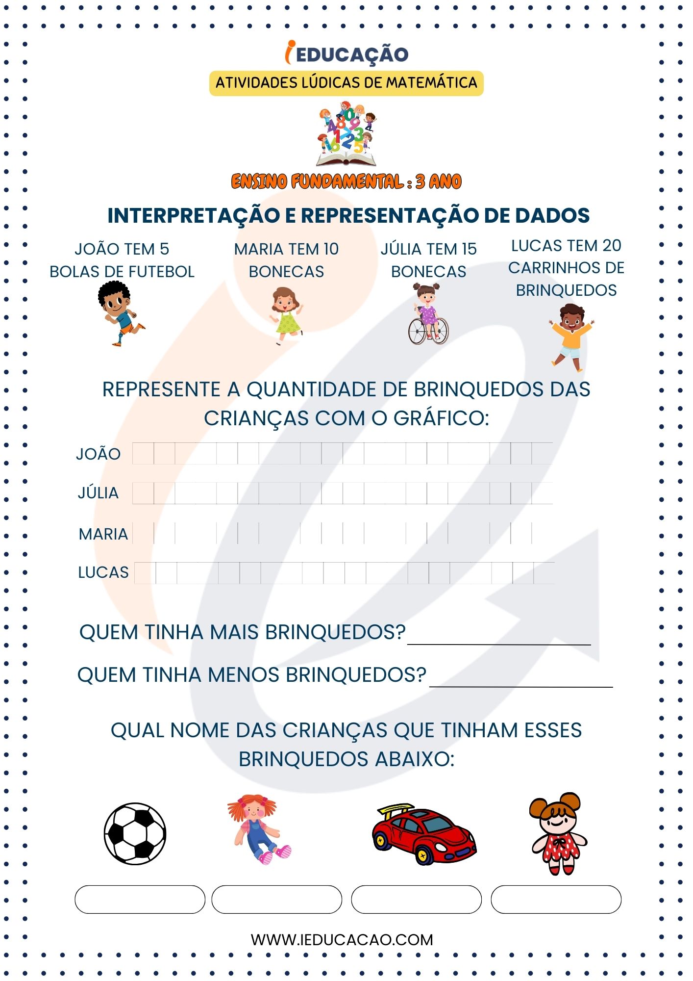 Atividades Lúdicas de Matemática 3º Ano- Representação de Dados