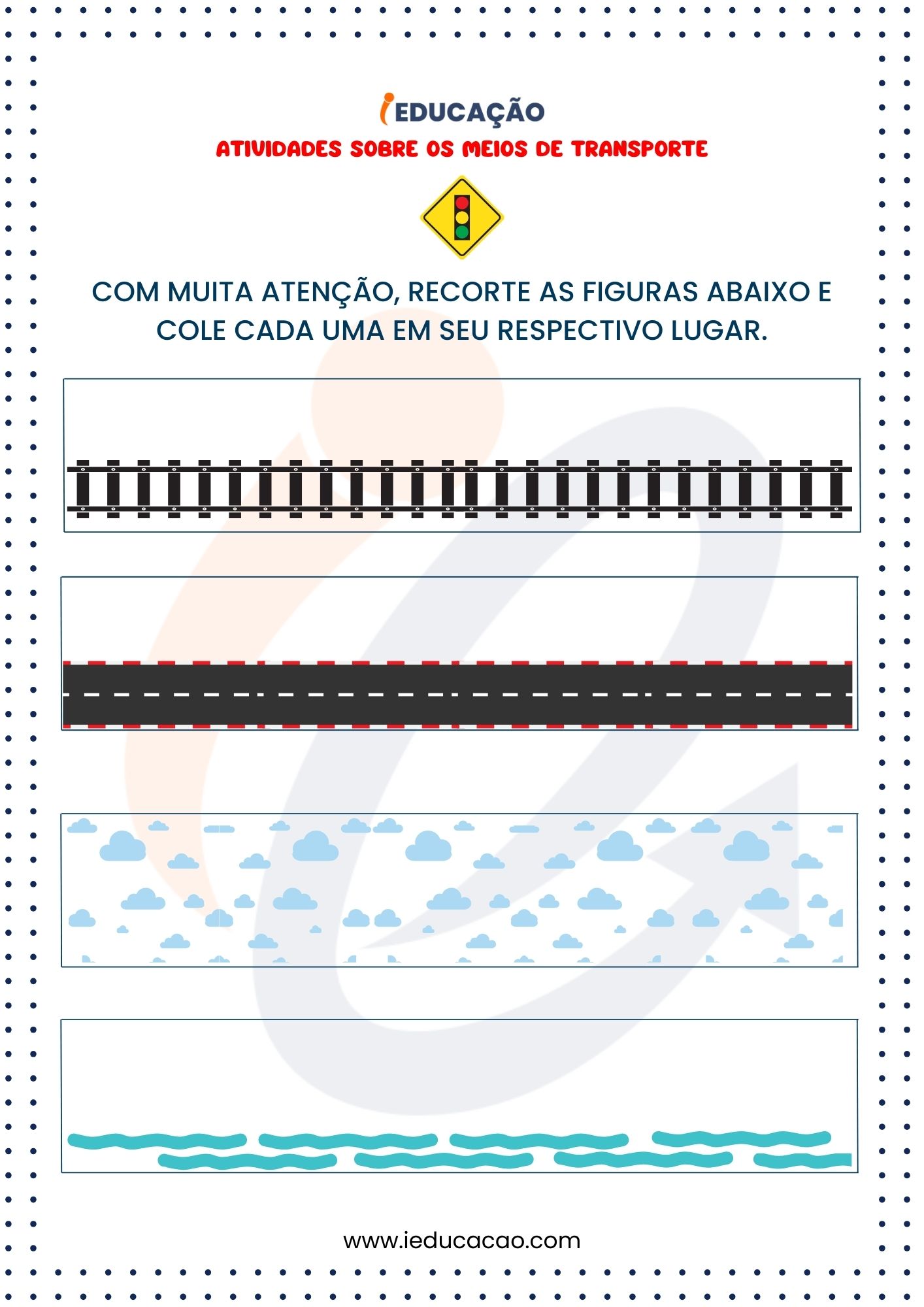 Atividades Sobre os Meios de Transporte- Atividade de Recorte