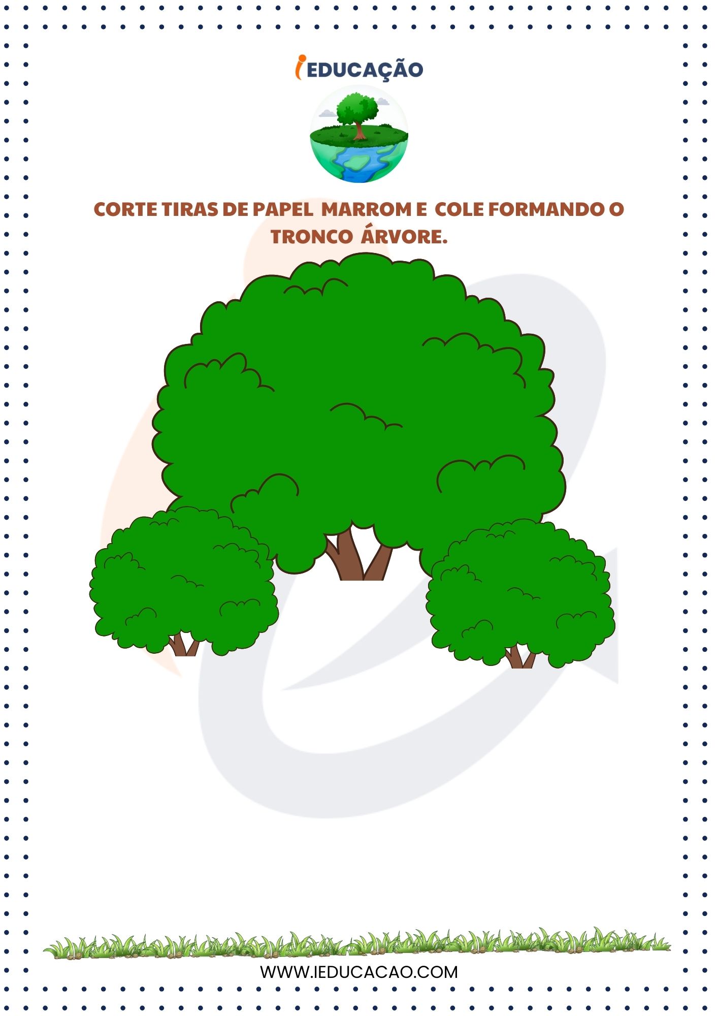 Atividades do Dia da Árvore com Colagem- Atividade de Recorte e Colagem