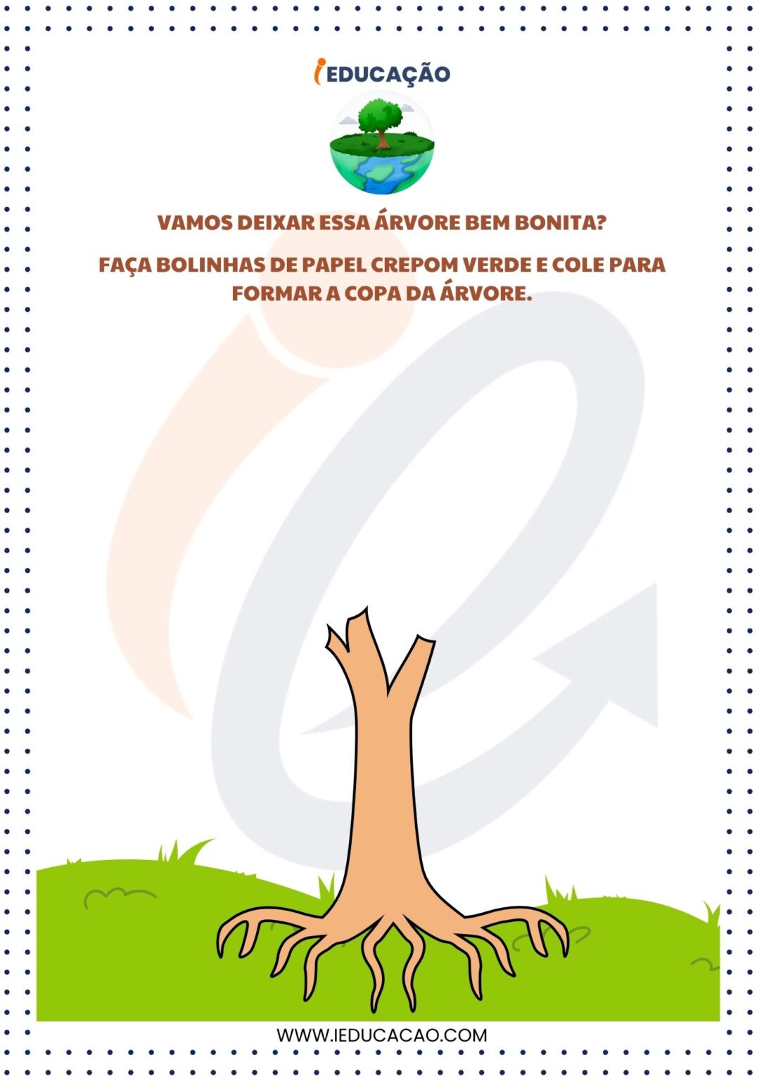Atividades do Dia da Árvore com Colagem