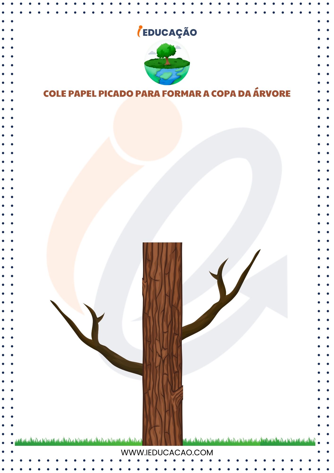 Atividades do Dia da Árvore com Colagem- colagem com Papel_