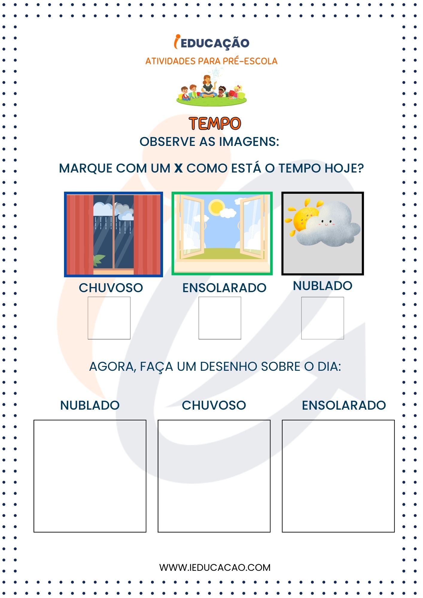 Atividades para Pré Escola- Atividade com Tempo_