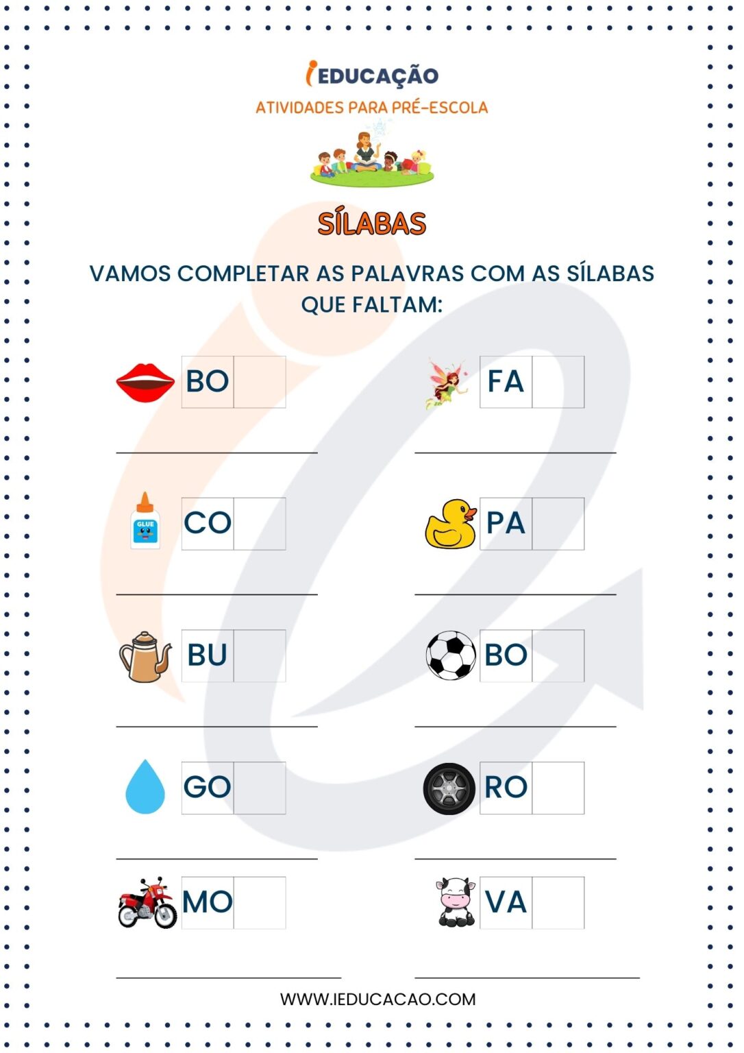 Atividades para Pré-Escola 4 e 5 anos