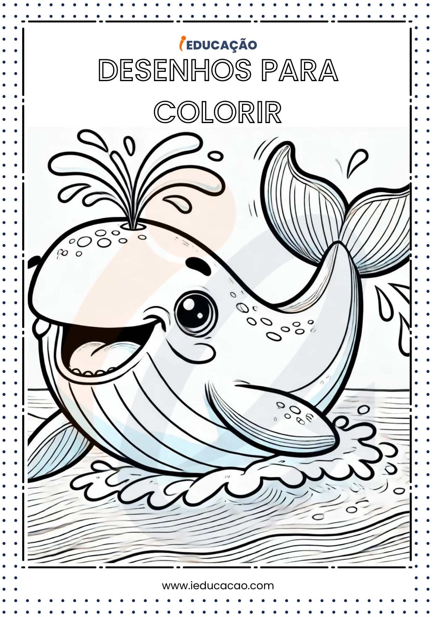 Desenhos de Animais para Colorir- Baleia para Colorir