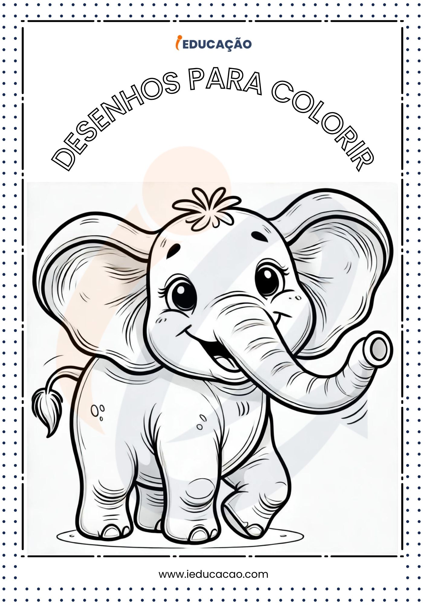 Desenhos de Animais para Colorir- Elefante para Colorir