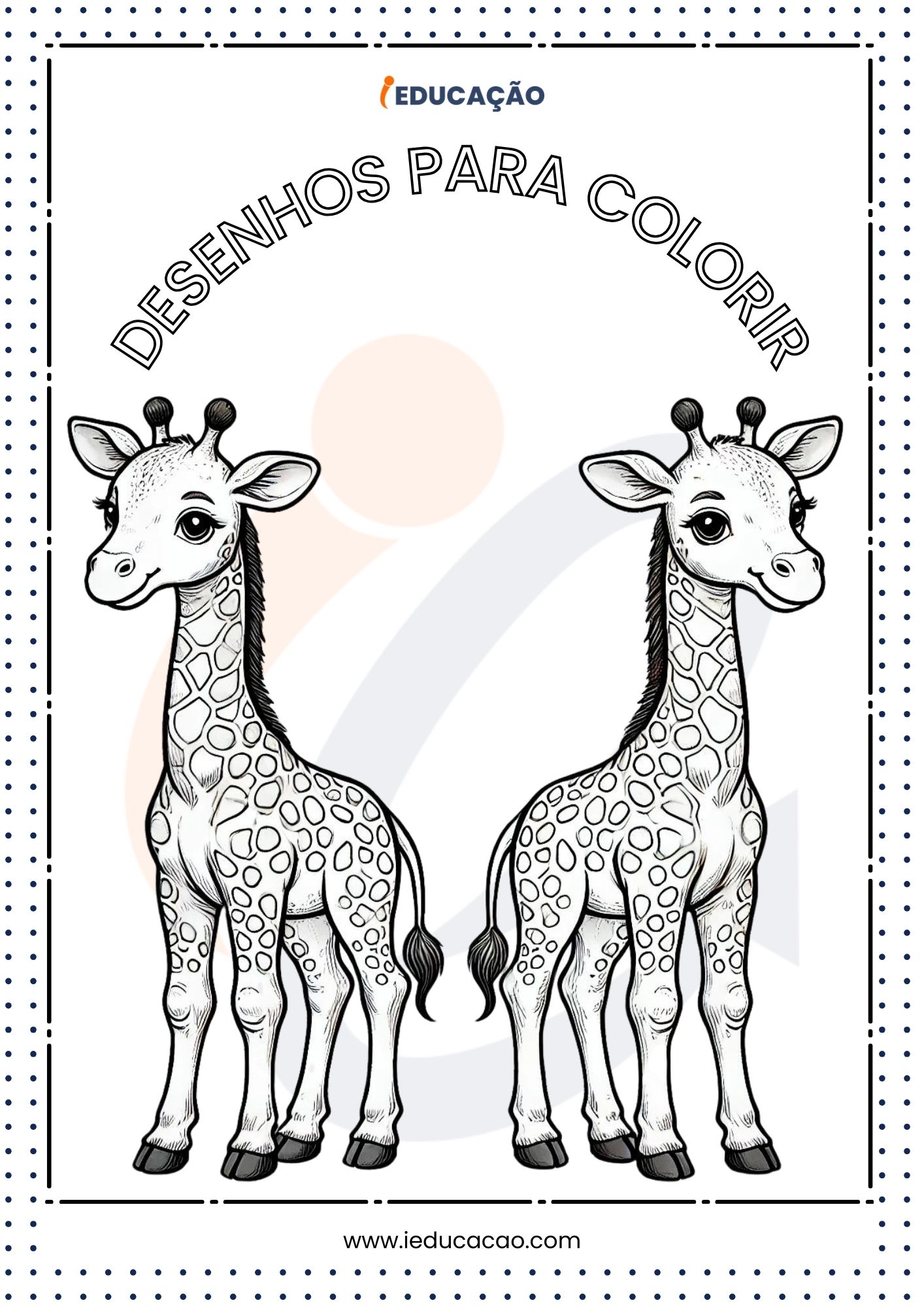 Desenhos de Animais para Colorir- Girafa para Colorir