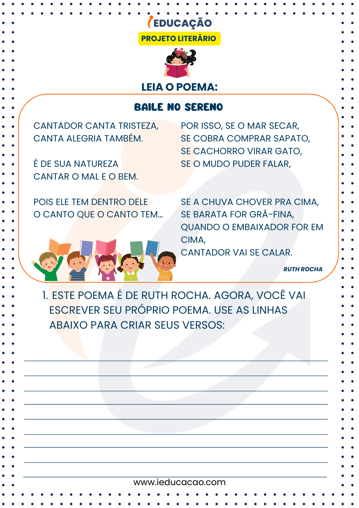 Poema Infantil- Baile no Sereno de Ruth Rocha