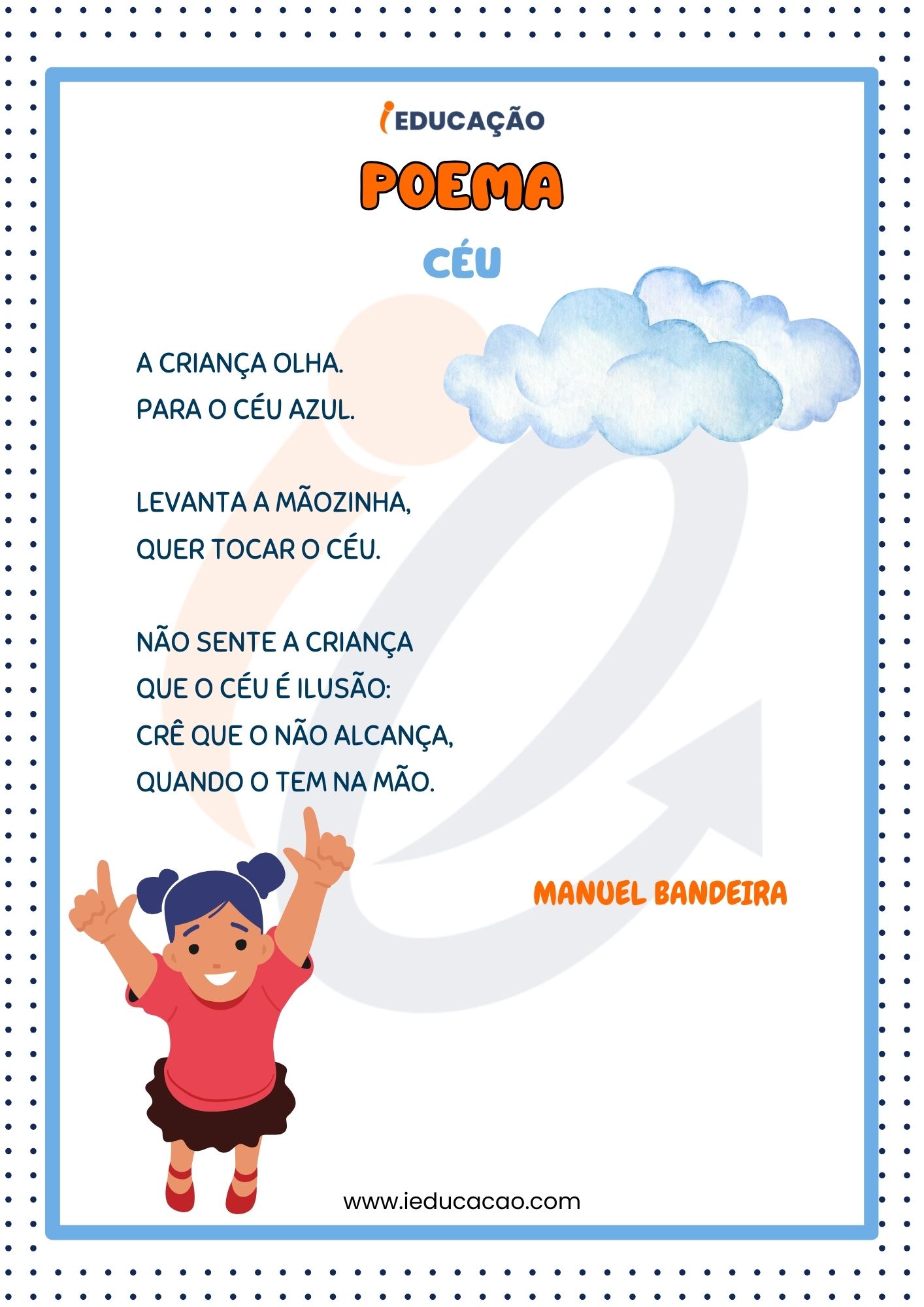 Poema para Educação Infantil- Poema Céu de Manuel Bandeira