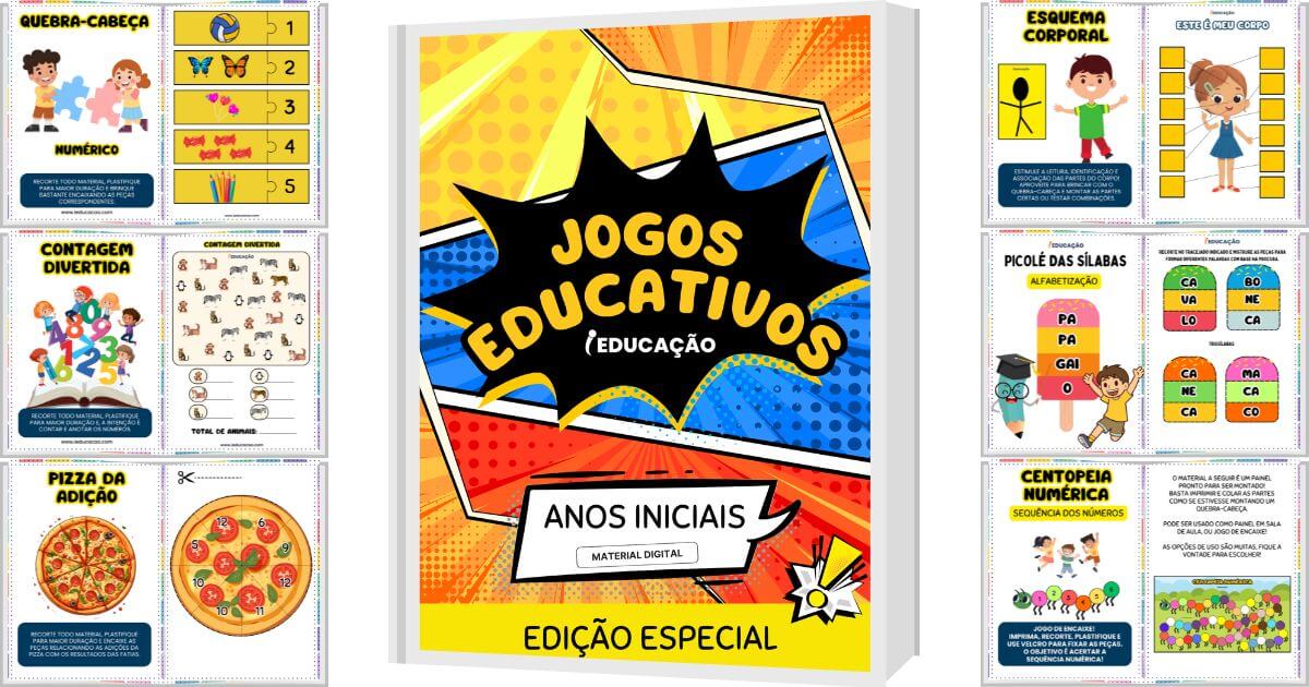 Capa dos Jogos Educativos Para os Anos Iniciais, elaborado pelo iEducação.