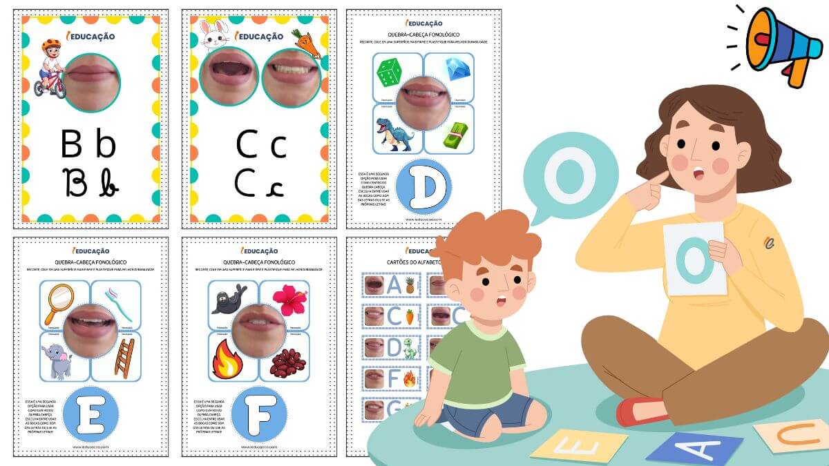 Alfabeto para Colorir em PDF Gratuito - iEducação Alfabeto Fônico para Imprimir