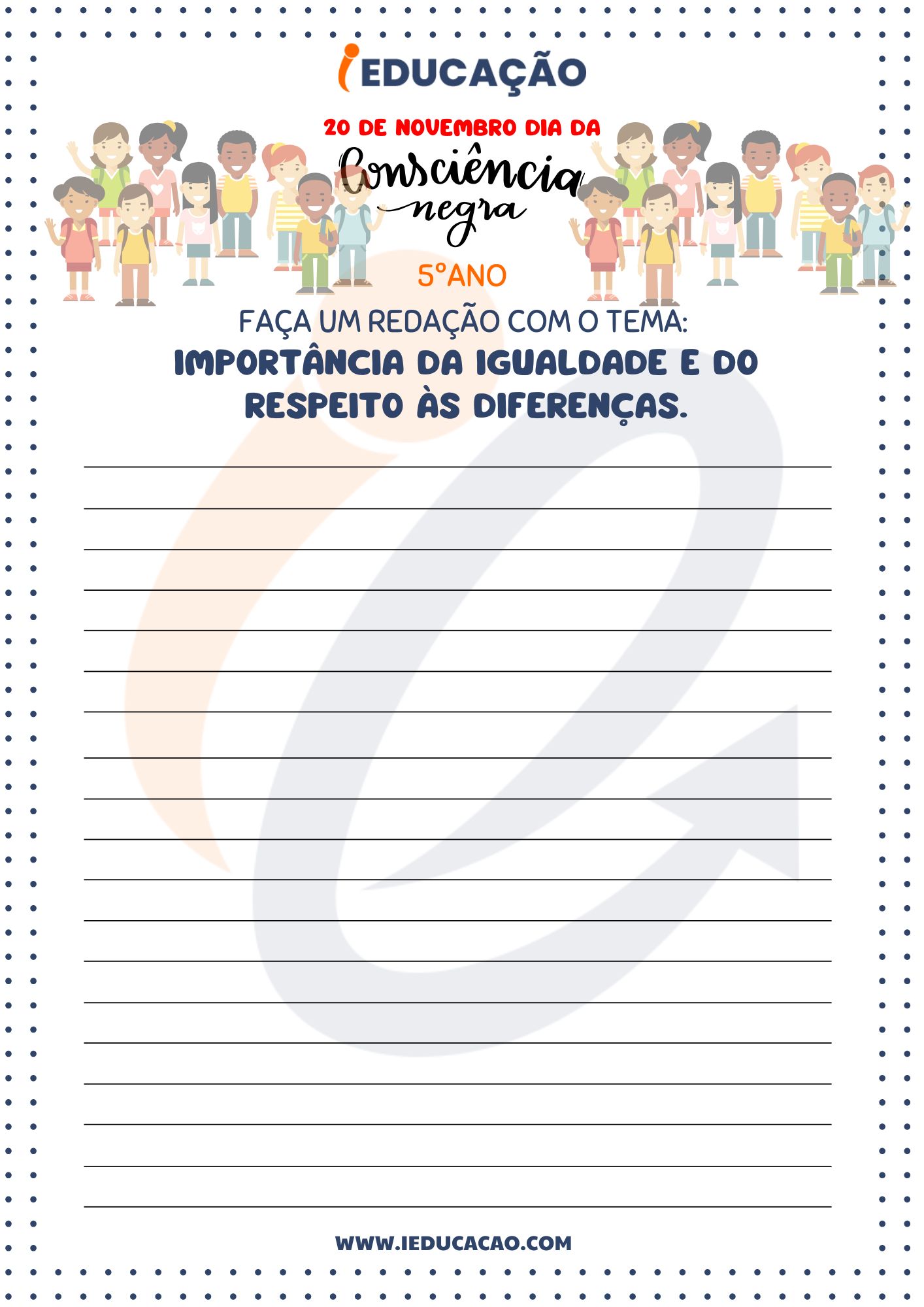 Atividade Consciência Negra 5º ano- Atividade de Escrita