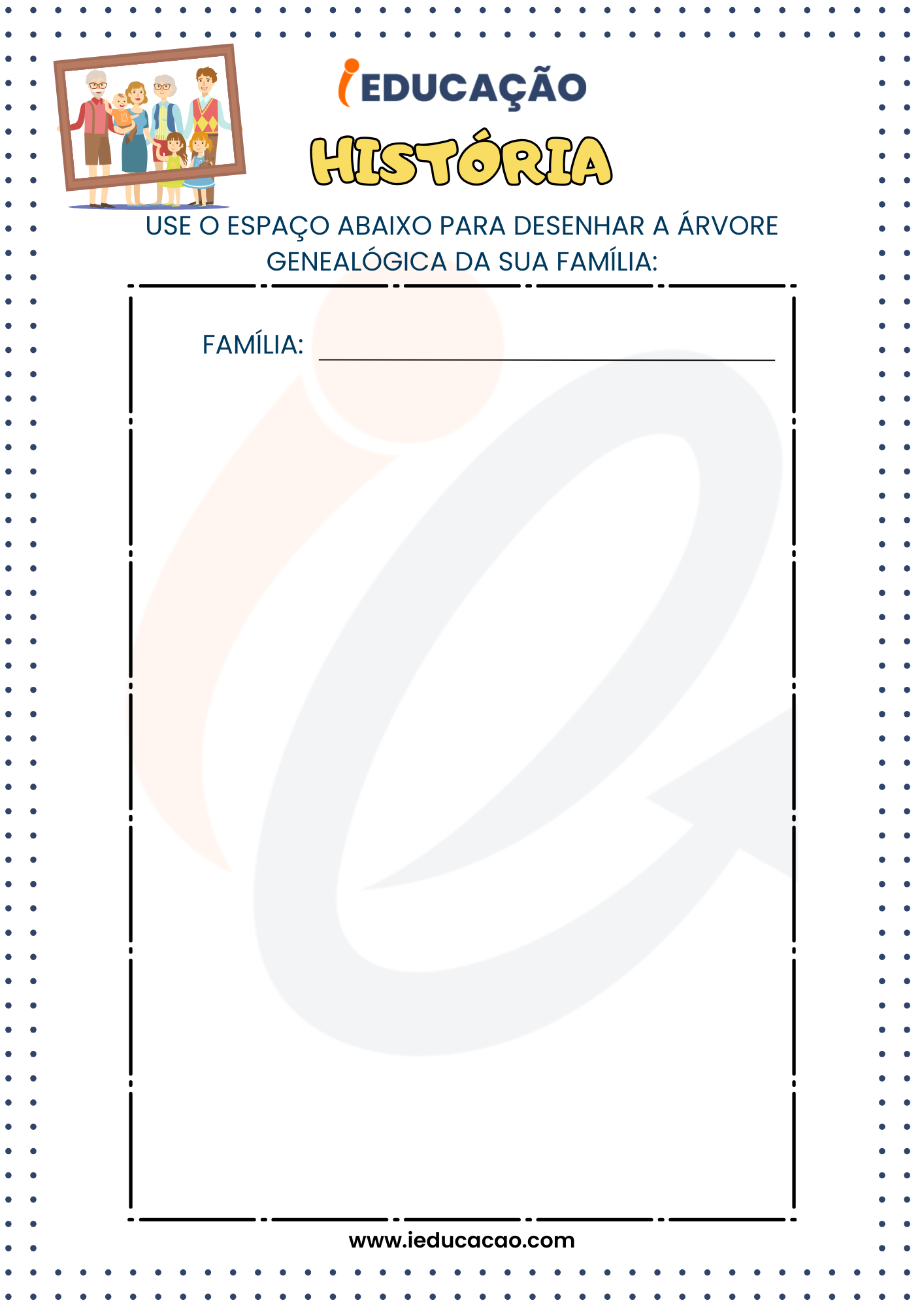 Atividades de Reforço 1º Ano- Atividade de História- Atividade Árvore Genealógica