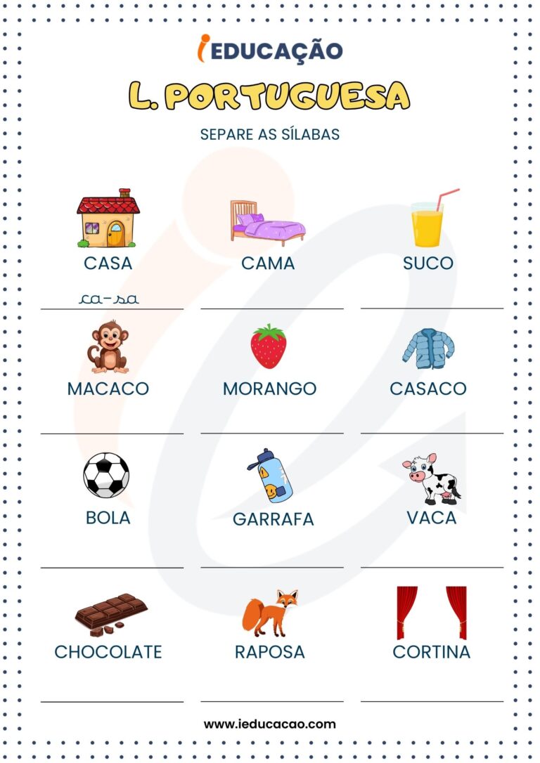 Atividades de Reforço 1 ano (Fundamental 1)