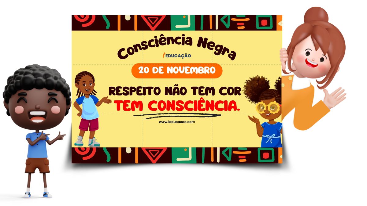 Cartaz da Consciência Negra para Imprimir - Painel da Cultura Afro para o Dia da Consciência Negra no Brasil - 20 de Novembro