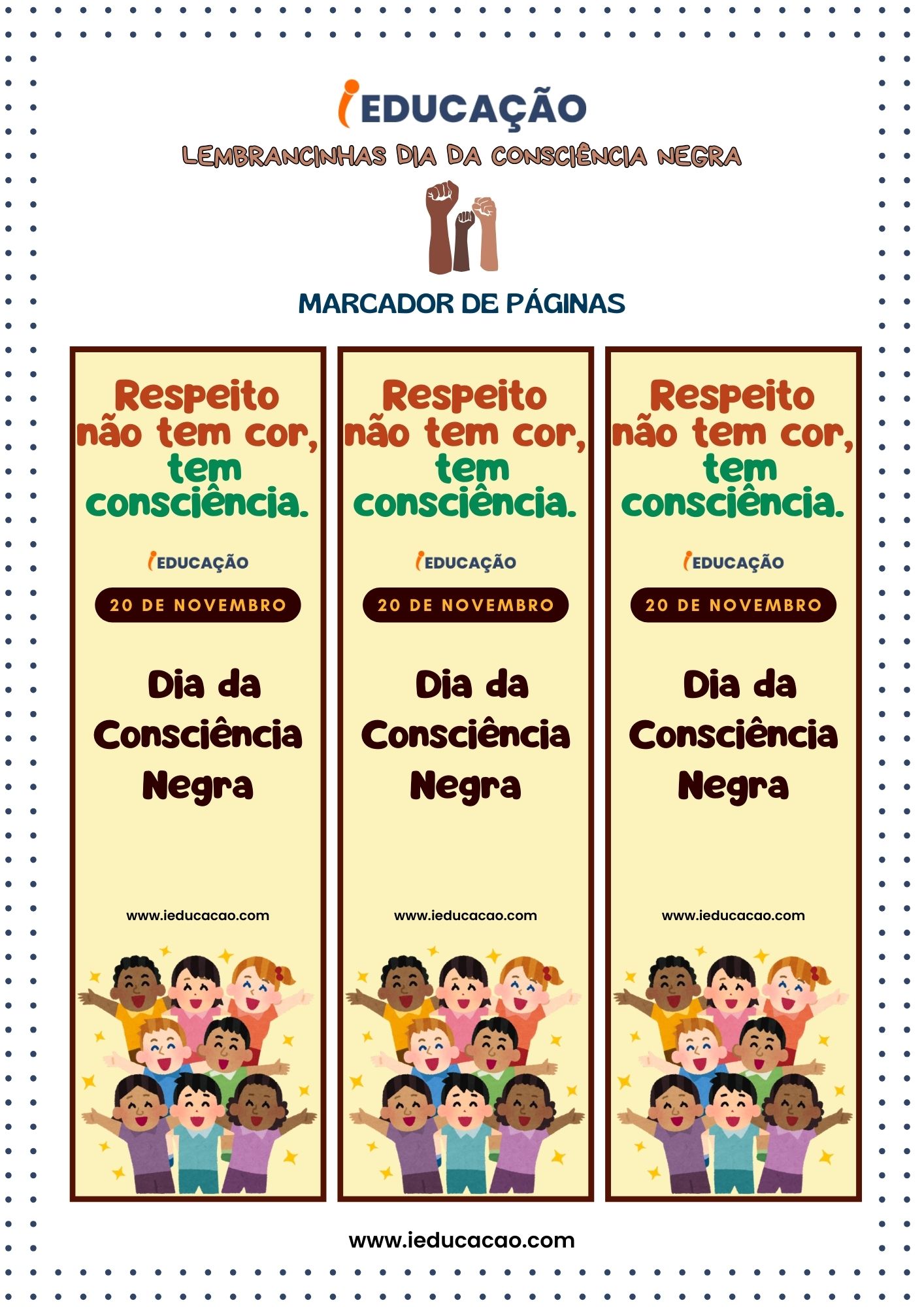 Lembrancinhas Consciência Negra- Marcador de Páginas