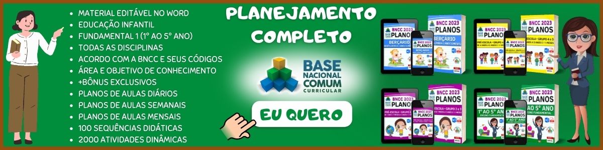 Planejamento Completo e Editável no Word Para Educação Infantil e Fundamental do 1º ao 5º ano