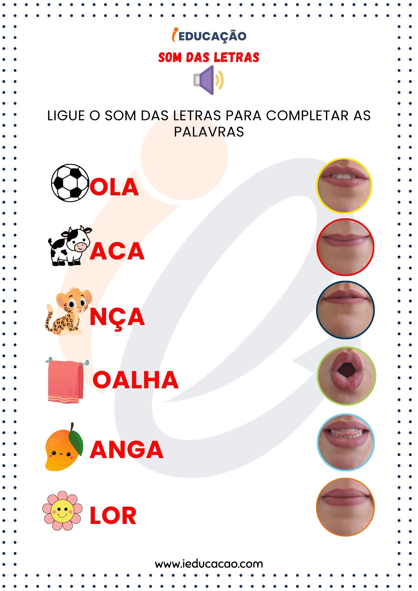 Som das Letras- Atividade de Ligar