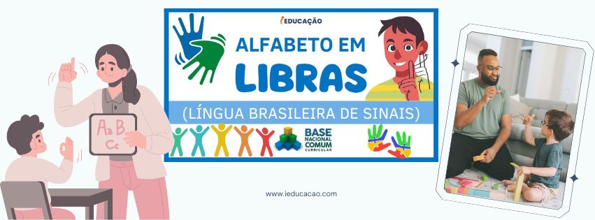 Alfabeto em LIBRAS - Língua Brasileira de Sinais  - Alfabeto para imprimir