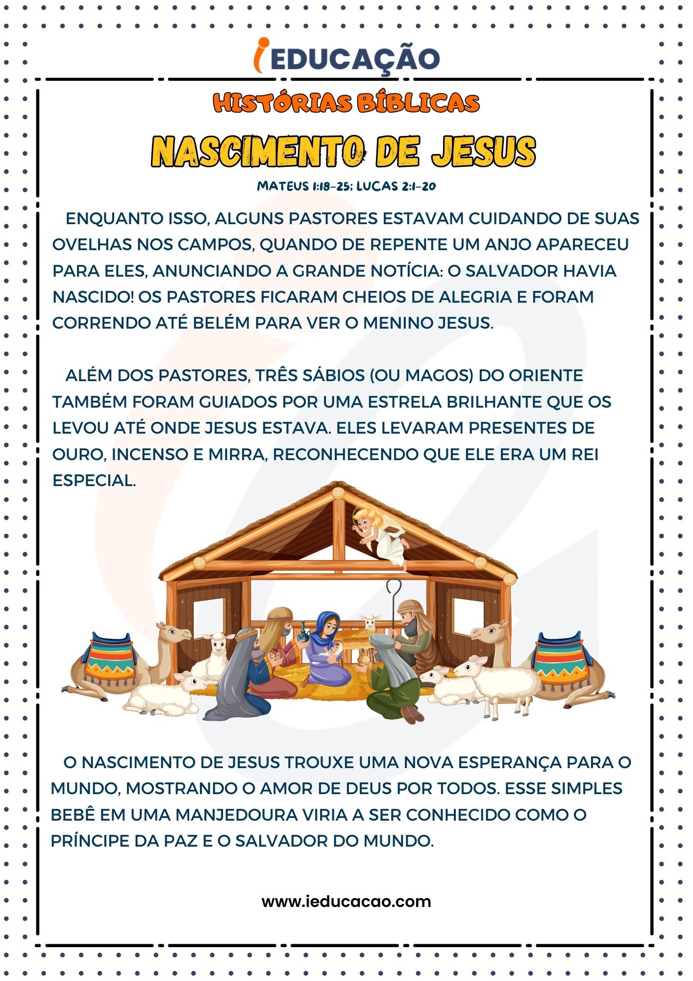 Histórias Bíblicas Infantil- História Nascimento de Jesus- parte 3