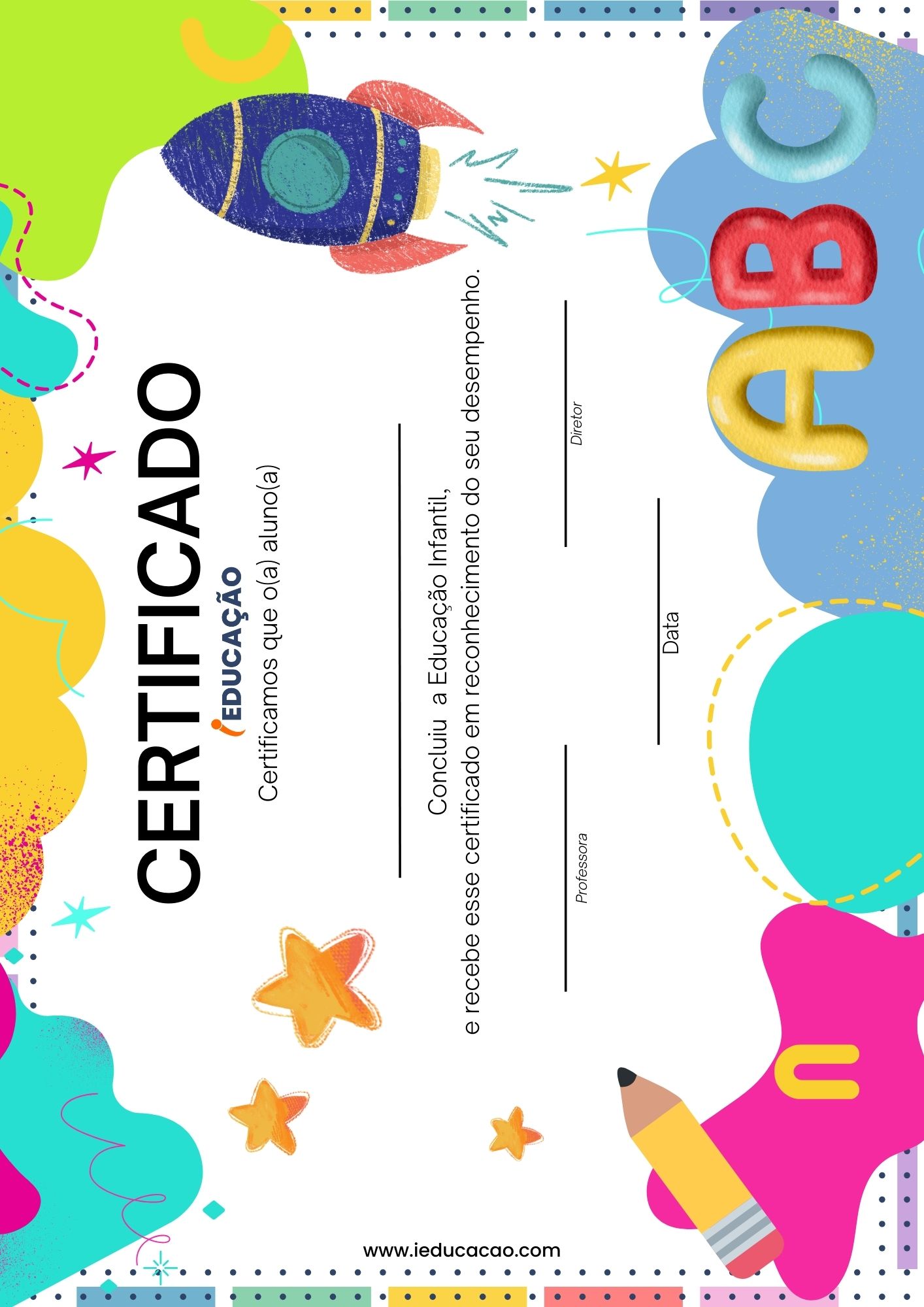 Lembrancinhas de Formatura ABC - Certificado de Formatura ABC para Educação Infantil 2.jpg