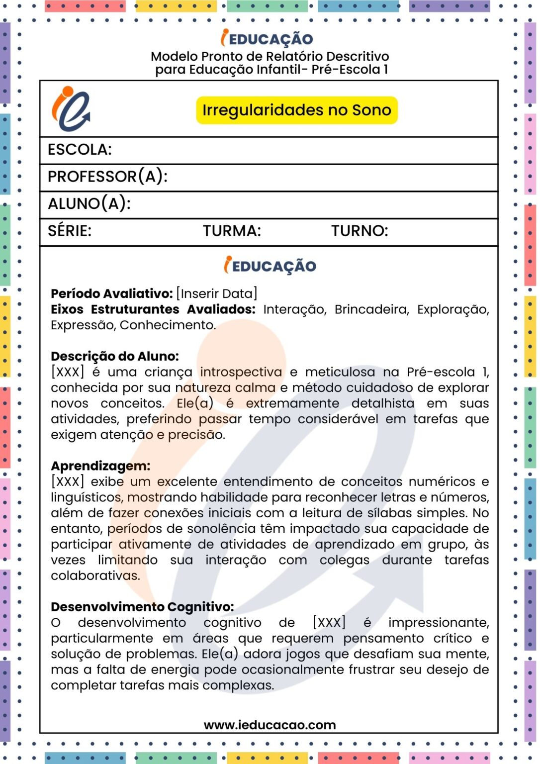 Relatório Individual do Aluno na Educação Especial (2026)