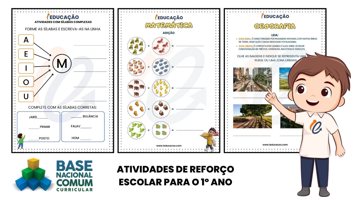 atividades de reforço escolar para o 1º ano - iEducação