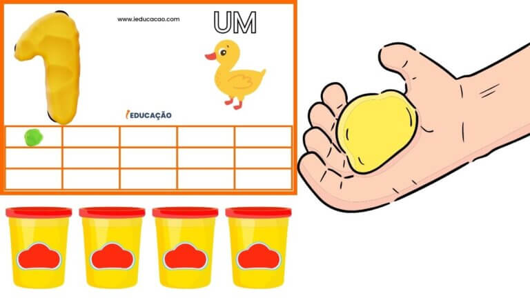 Números e Quantidades com Massinha de Modelar