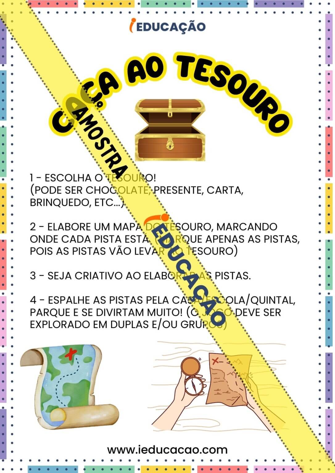 Caça ao Tesouro: Jogo Pedagógico para Aprender Brincando