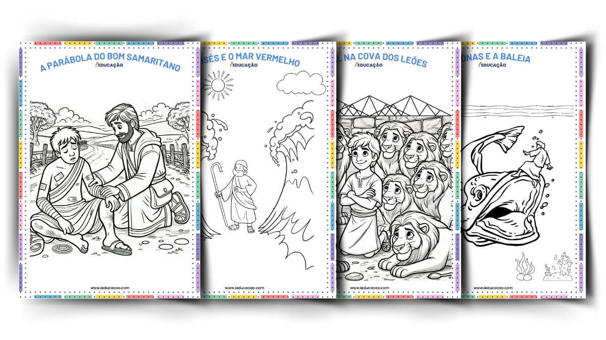 Desenhos Bíblicos para Colorir com Histórias da Bíblia e Atividades para o Ministério Infantil - Parábolas da Bíblia