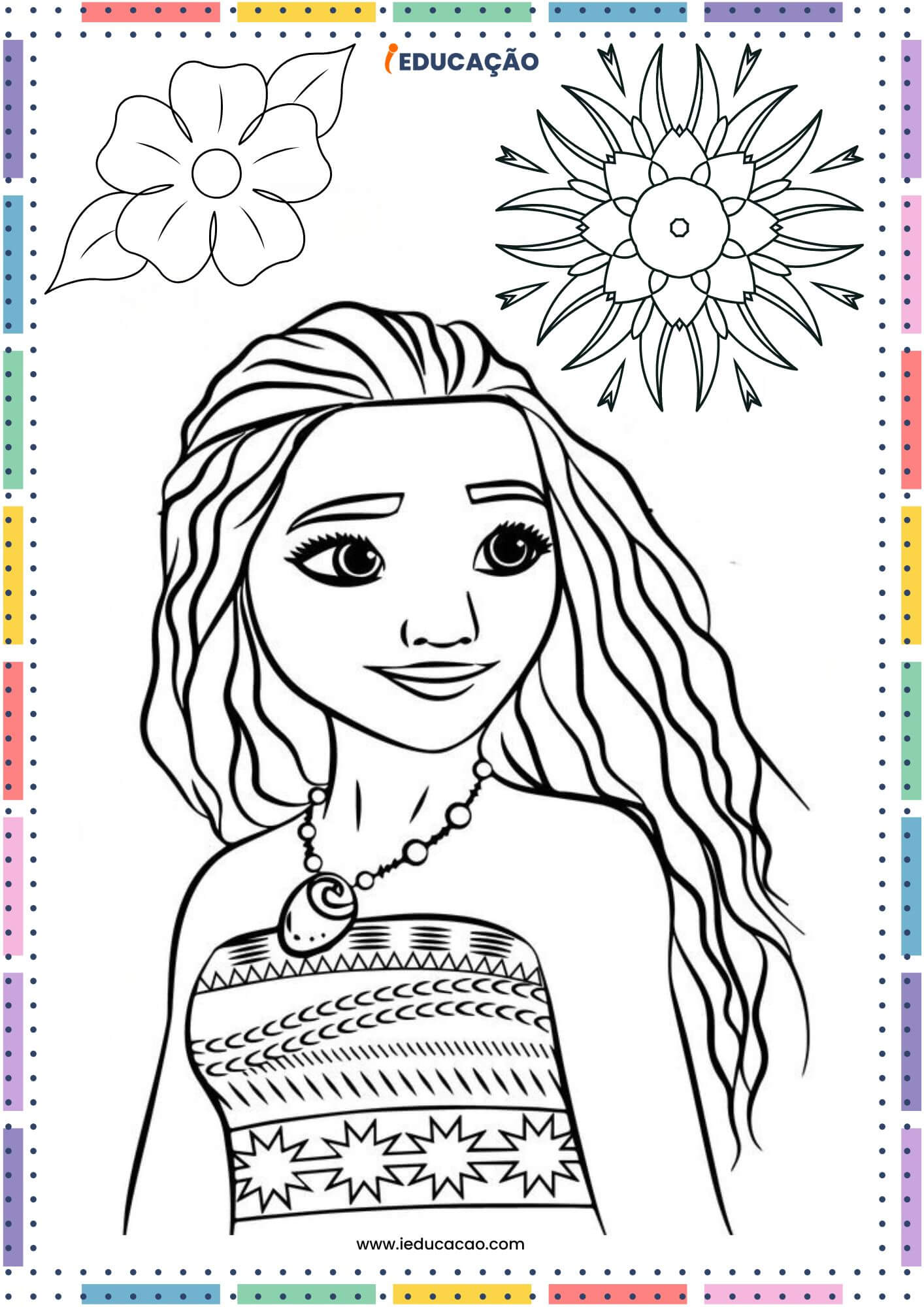 Desenhos da Moana para Colorir - Moana 2 - Um mar de Aventuras.