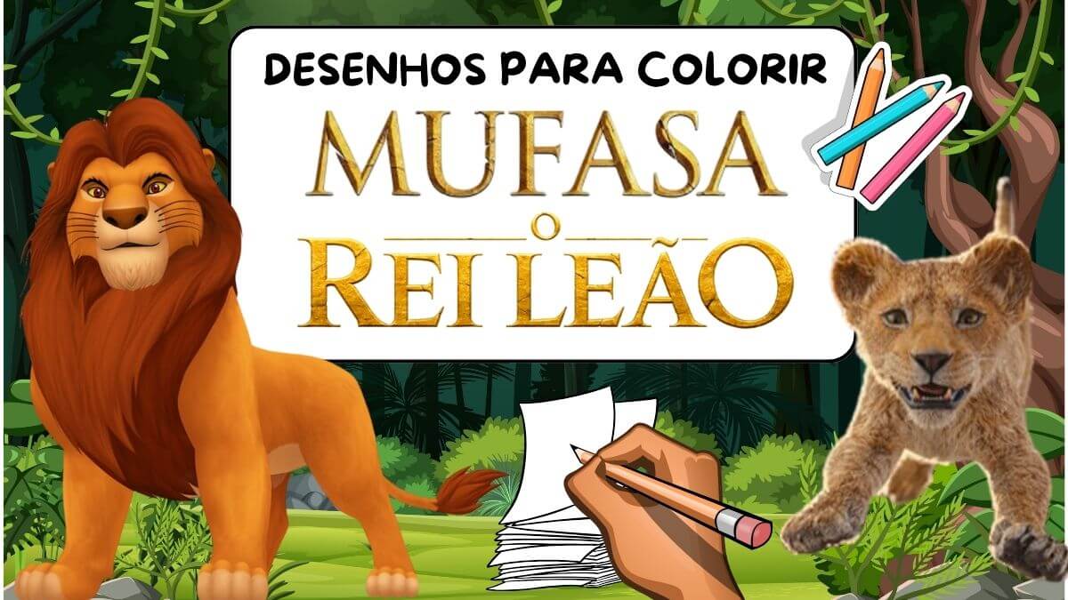 Desenhos do Mufasa o Rei Leão para Colorir