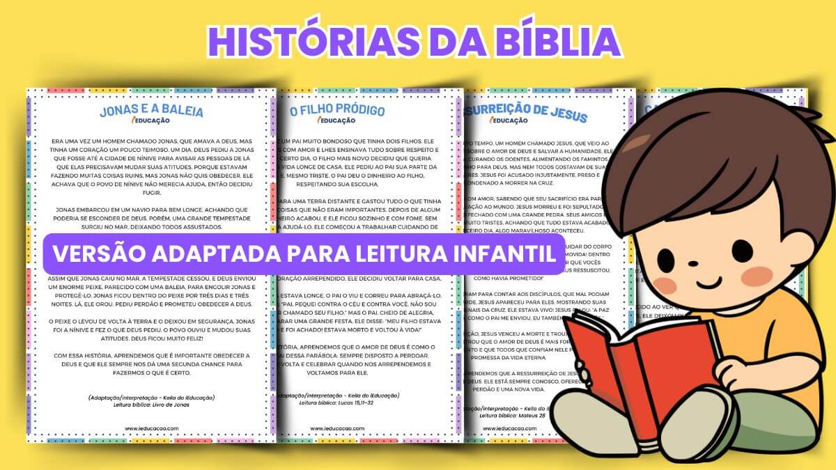 Histórias da Bíblia - Material completo com Desenhos e Atividades da Bíblia