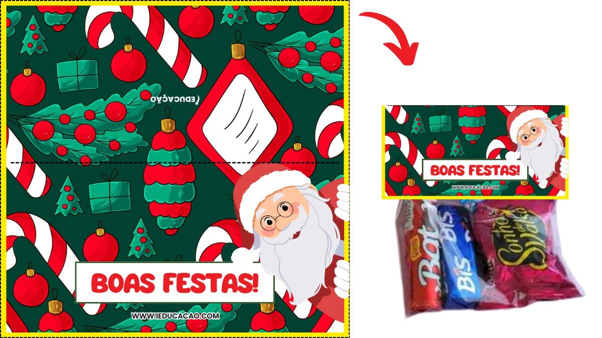 Lembrancinhas de Final de Ano - Topo de embalagens para o natal