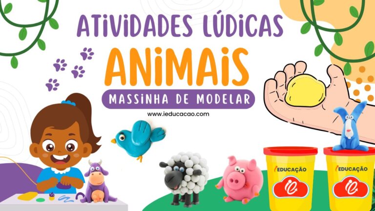 Atividades Lúdicas dos Animais com Massinha de Modelar